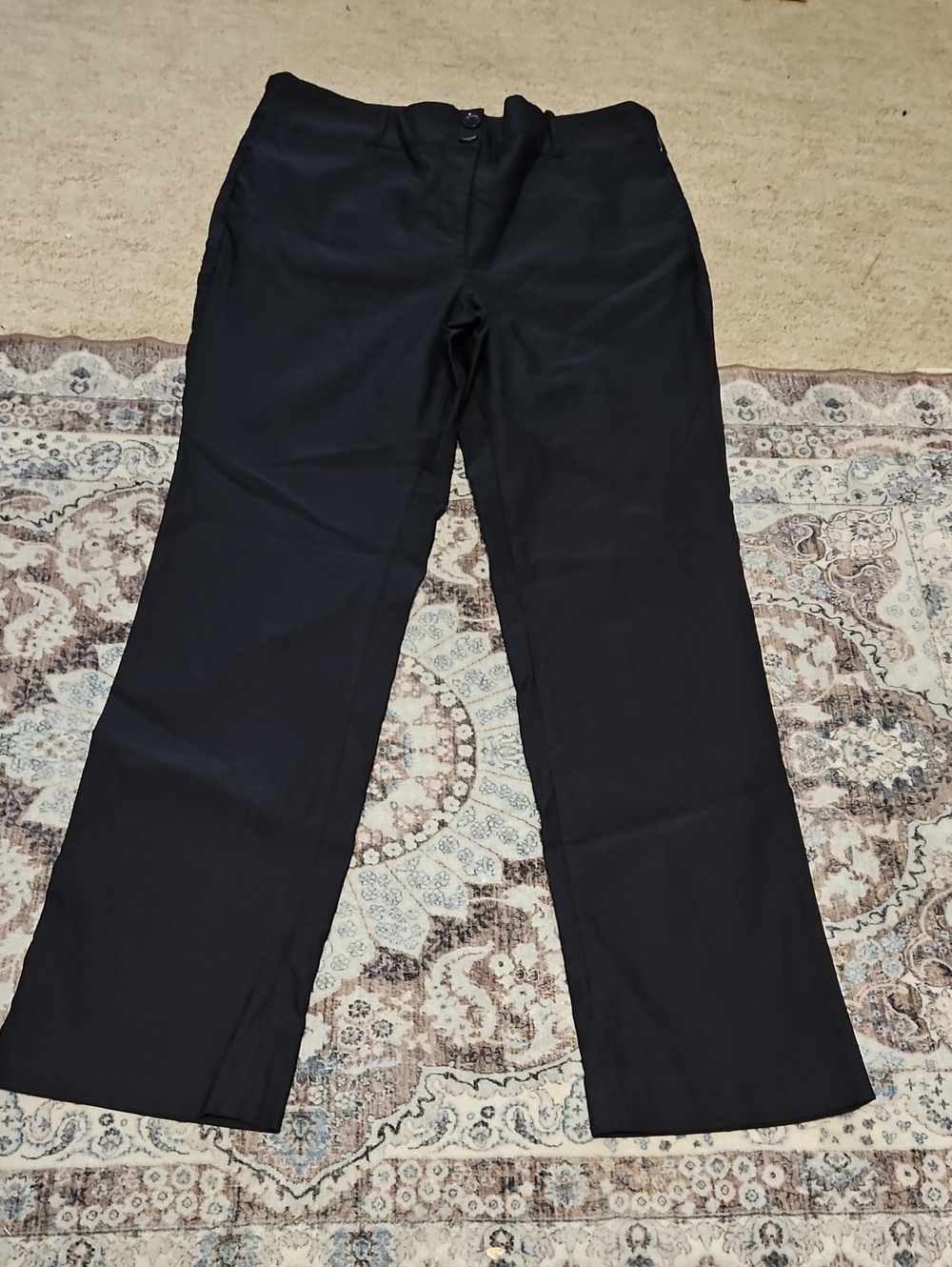 Lane Bryant Navy Straight-Leg Trousers